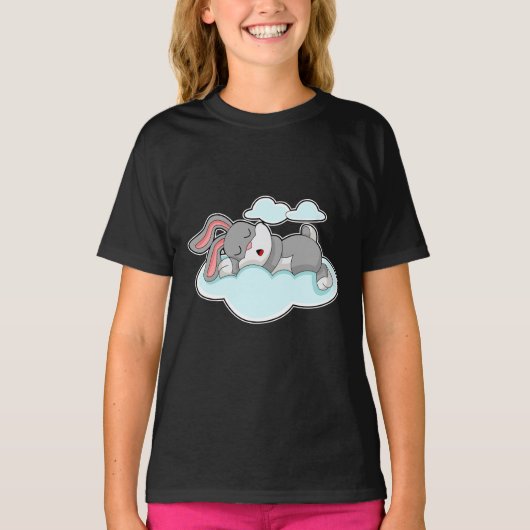 T-shirt Lapin dormant dans les nuages (Devant)