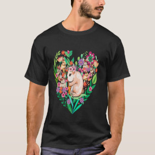 T-shirt Lapin drôle Bunny Cœur Amour Floral Amoureux de la