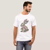 T-shirt Lapin Drôle Crochet Patchwork Camo Lapin Heureux E (Devant entier)