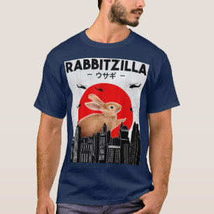 T-shirt Lapin drôle T, Lapin lapin T, Rabbitzilla 576