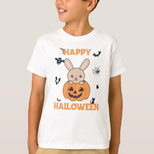 T-shirt Lapin En Citrouille De Mignons lapins Joyeux Hallo