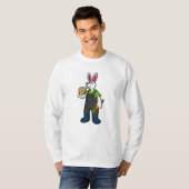 T-shirt Lapin en fermier avec carotte et Casquette (Devant entier)