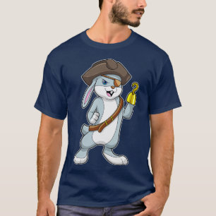 T-shirt Lapin en pirate avec un crochet main Chapeau de pi