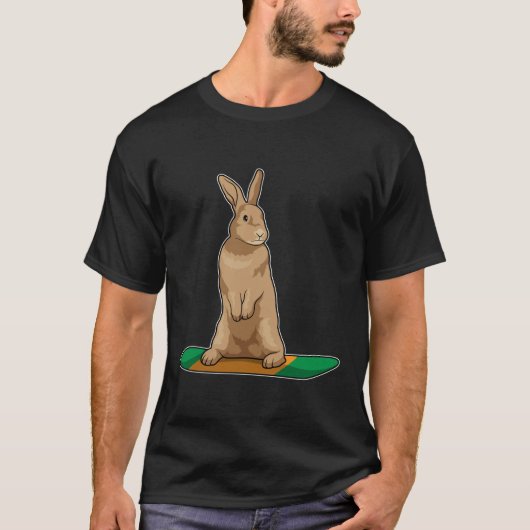 T-shirt Lapin en Snowboard avec Snowboard (Devant)