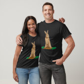 T-shirt Lapin en Snowboard avec Snowboard (Unisexe)