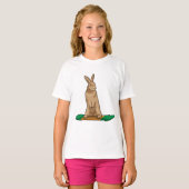 T-shirt Lapin en Snowboard avec Snowboard (Devant entier)