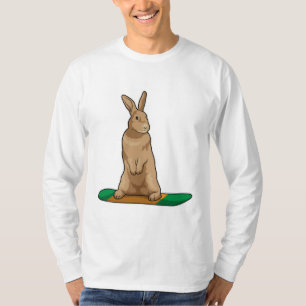 T-shirt Lapin en Snowboard avec Snowboard