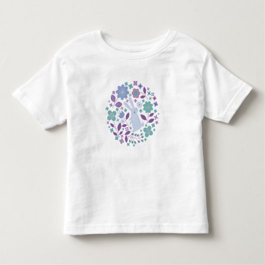 T-shirt lapin et fleurs (Devant)