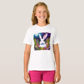 T-Shirt lapin et fleurs (Devant entier)