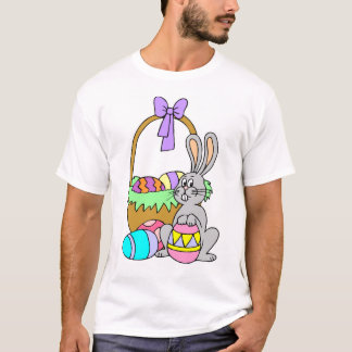 T-shirt Lapin et panier de Pâques