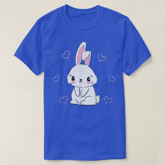 T-shirt Lapin Filles Femmes Mignonne Lapin  (Design devant)