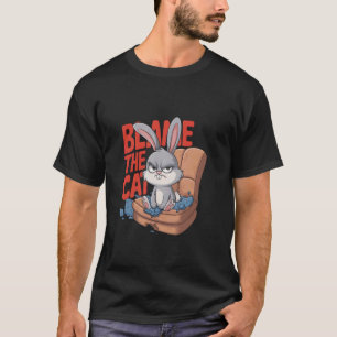 T-shirt Lapin grincheux BLÂMER LE CHAT Humour animal spiri