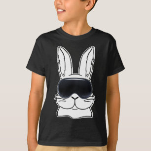 T-shirt Lapin heureux avec le métaverse de lunettes VR jou