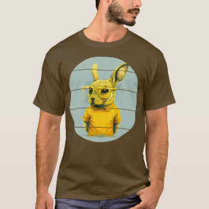 T-shirt Lapin Hipster Jaune