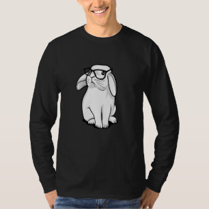T-shirt Lapin Hipster Lapin Drôle Avec Lunettes Mignon Ani