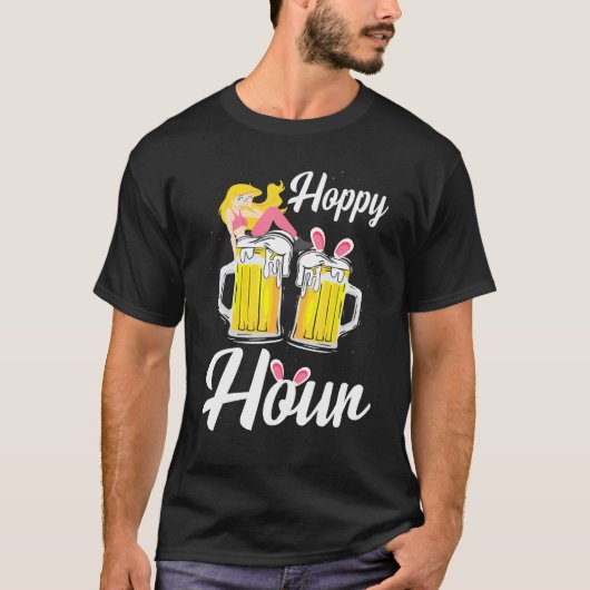 T-shirt Lapin Hoppy Rabbit Ear Drôle Joyeux Hommes de Pâqu (Devant)