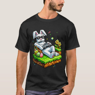 T-shirt Lapin Joyeux Jour de Pâques Œuf Jeu Vidéo Cadeau H