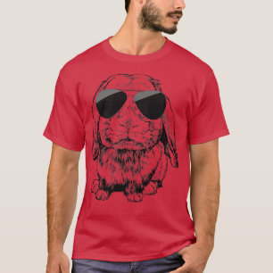 T-shirt Lapin lapin avec lunettes de soleil