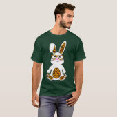 T-shirt Lapin lapin avec lunettes de soleil Leopard mignon (Devant entier)