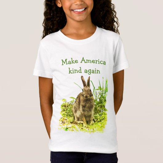 T-Shirt Lapin Lapin Faire L'Amérique Genre Encore Enfants  (Devant)