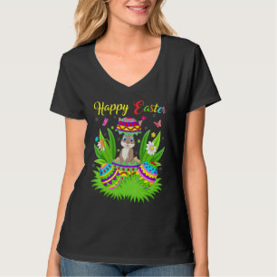 T-shirt Lapin Lapin Floral Oeuf de Pâques Funny Rabbit Est