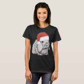 T-shirt Lapin Lapin Gagné Lop Nain Au Père Noël Christ (Devant entier)