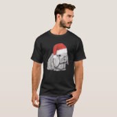 T-shirt Lapin Lapin Gagné Lop Nain Au Père Noël Christ (Devant entier)