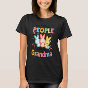 T-shirt Lapin Lapin Mes Gens Favoris M'Appelent Grand-Mère