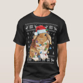 T-shirt Lapin Lapin Noël Vilain Sweet Drôle Noël Tre (Devant)