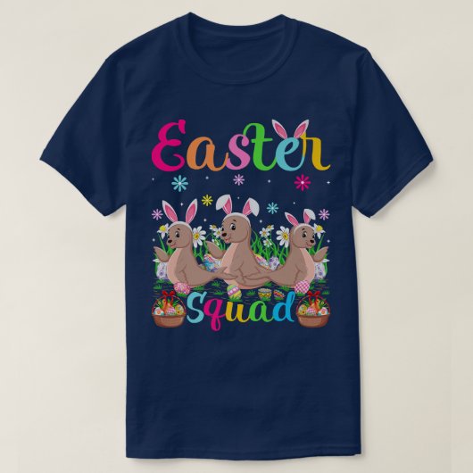 T-shirt Lapin Lion Mer Oreille Drôle Easter Squad Mer Lion (Design devant)
