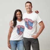T-shirt Lapin mauvais rose (Unisexe)