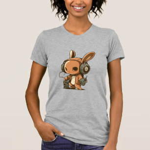 T-shirt Lapin Mélodique : Un Voyage Musical