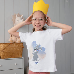 T-shirt Lapin Mignon avec Lunettes Personnalisé