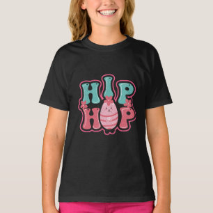 T-shirt Lapin Mignon Chasse aux Œufs Hip Hop Joyeuses Pâqu