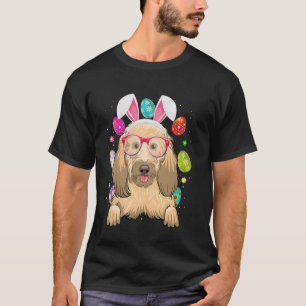 T-shirt Lapin Mignon Goldendoodle Visage de Chien Pâques Œ