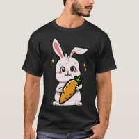 Lapin mignon Kawaii lapin qui serre une carotte
