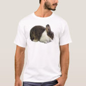 T-shirt Lapin néerlandais Brown et blanc (Devant)