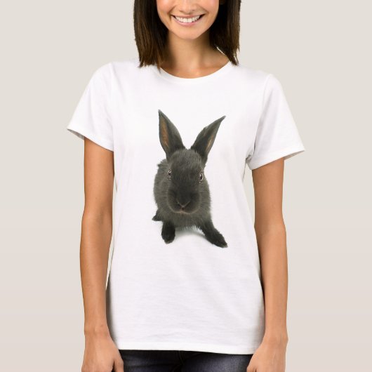 T-shirt lapin noir (Devant)