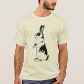 T-shirt Lapin : Noir et Blanc (Devant)