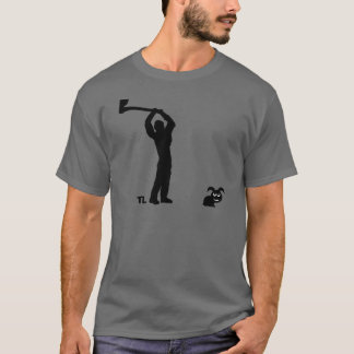 T-shirt lapin noir mort - bûcheron