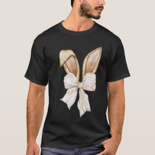 T-shirt Lapin oreilles de lapin arc coquette Joyeux jour d