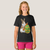 T-shirt Lapin Peinture d'oeuf de Pâques de Pâques (Devant entier)
