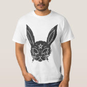 T-shirt lapin Pentagram Punk (Devant)