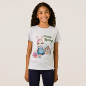 T-Shirt Lapin printanier heureux (Devant entier)