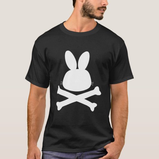 T-shirt Lapin Rabbit Crossbones Pas de crâne Pas effrayant (Devant)
