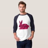 T-shirt Lapin rose Zebra (Devant entier)