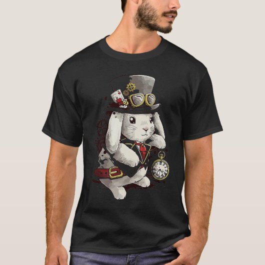 T-shirt Lapin Steampunk Rabbit Steampunk Bunny (Devant)