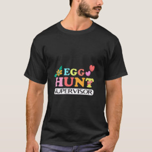 T-shirt Lapin superviseur de chasse aux œufs de Pâques drô