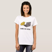 T-shirt lapin sur ordinateur portable, GEEK ORDINATEUR ! (Devant entier)