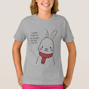 T-shirt lapin surpris - Réaction lapin mignon avec